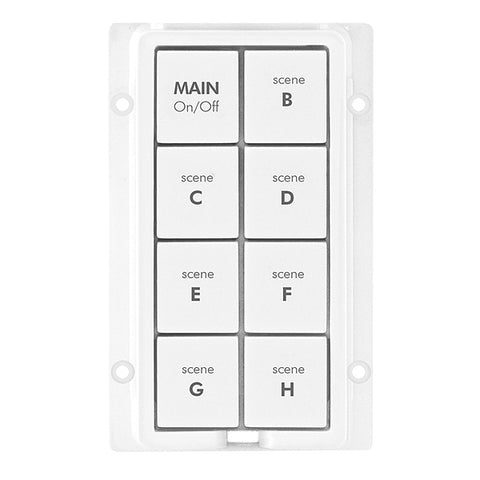 White 8 Button Change Kit for Keypads