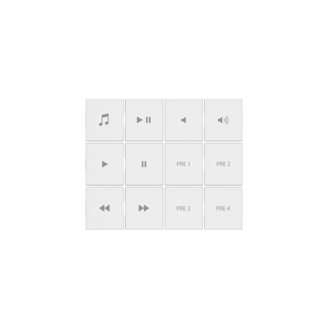 Audio Button Kit for Keypad, White