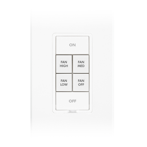 Fan button kit shown installed on a 6 button keypad