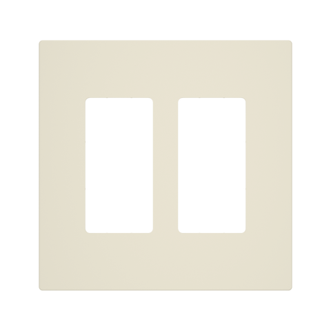 Almond 2 Gang Screwless Wall Plates