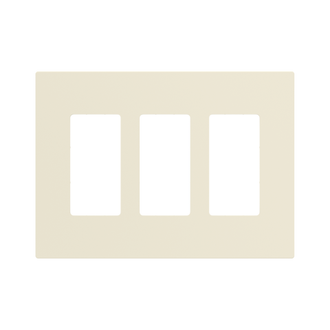 Almond 3 Gang Screwless Wall Plates