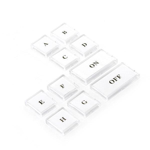 10-Button Clear Keypad Button Kit | Custom Labels