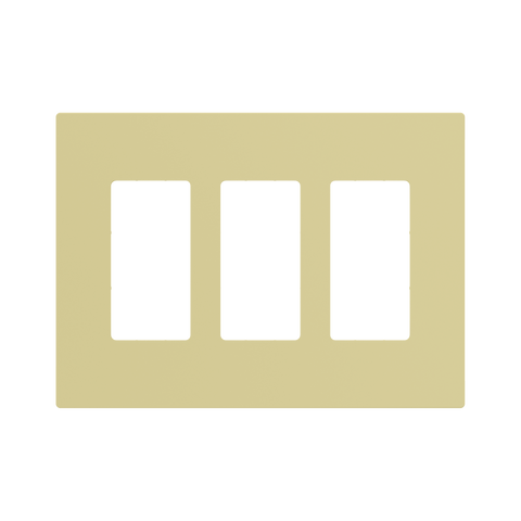 Ivory 3 Gang Screwless Wall Plates